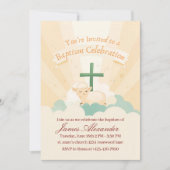 Invitation Editable Classic Baby Baptism (Devant)