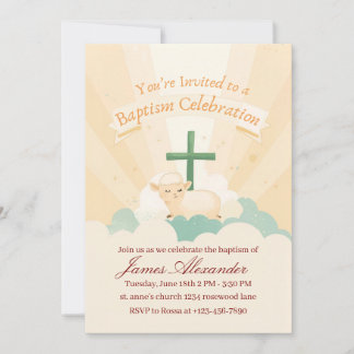 Invitation Editable Classic Baby Baptism