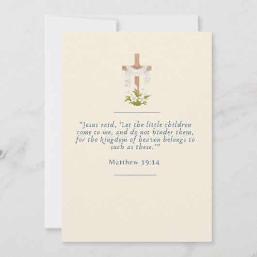 Invitation Editable Classic Baby Baptism (Dos)