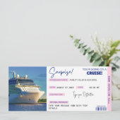 Invitation Editable Cruise Ticket Surprise Boarding Pass (Debout devant)
