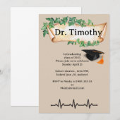 Invitation éditable de remise de diplômes à un étu (Devant / Derrière)