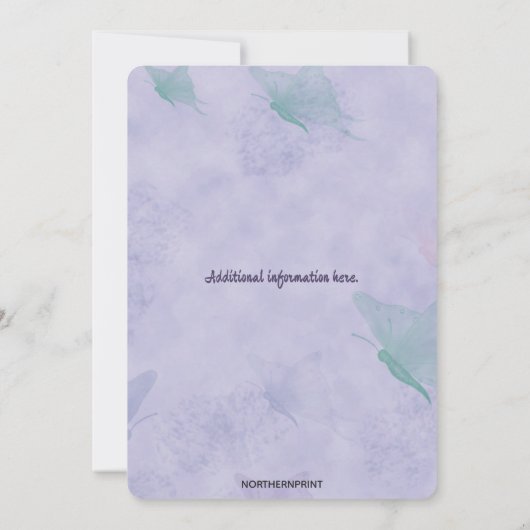 Invitation Editable Elephant Three Balloons and a Butterfly (Dos)