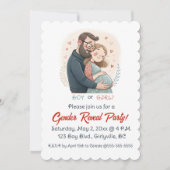 Invitation Editable Expectant Parents Hearts Gender Reveal (Devant)