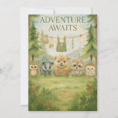 Invitation Editable Gender Neutral Fall Woodland Baby Shower (Dos)