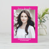 Invitation Editable Graduation Announcement - Double Sided (Debout devant)