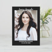 Invitation Editable Graduation Announcement - Double Sided (Debout devant)