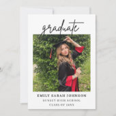Invitation Editable Graduation Photo Invite 2026 (Devant)
