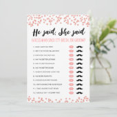 Invitation Editable Il a dit, Elle a dit Fête des mariées jeu (Debout devant)