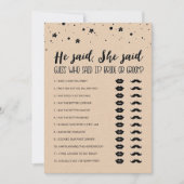 Invitation Editable Il a dit, Elle a dit Fête des mariées jeu (Devant)