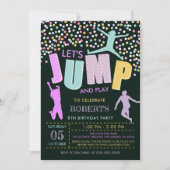 Invitation Editable Jump Anniversaire, Jump Trampoline Invita (Devant)