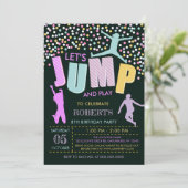 Invitation Editable Jump Anniversaire, Jump Trampoline Invita (Debout devant)
