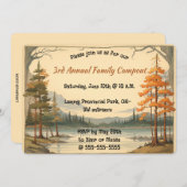 Invitation Editable Landscape Lake and Trees (Devant / Derrière)
