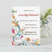 Invitation Editable Leaves and Swirls (Debout devant)