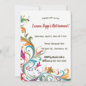 Invitation Editable Leaves and Swirls (Devant)