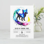 Invitation Editable Majestic Wolf Digital Boy Anniversaire (Debout devant)