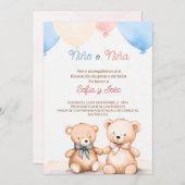 Invitation Editable Moderne Espagnol Genre Reveillez Invitati (Devant / Derrière)