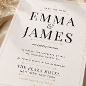 Invitation Éditable Moderne Serif Luxe Save The Date