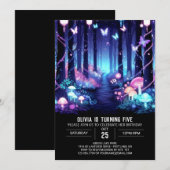 Invitation Editable Moderne Woodland Digital Anniversaire (Devant / Derrière)