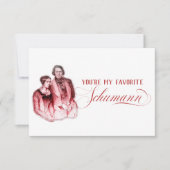 Invitation EDITABLE musique classique avec Schumann Valentine (Devant)