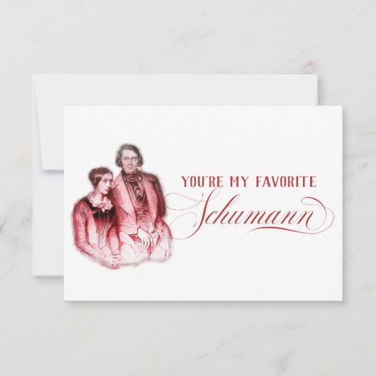Invitation EDITABLE musique classique avec Schumann Valentine (Devant)