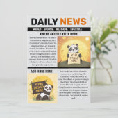 Invitation Editable Newspaper Article Template (Debout devant)