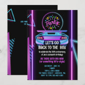 Invitation éditable pour fête d'anniversaire 80 an (Devant / Derrière)