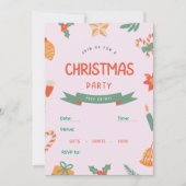 Invitation éditable pour une fête de Noël moderne (Devant)