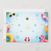 Invitation éditable pour une fête de piscine lumin (Dos)
