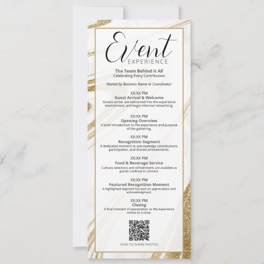 Invitation Editable Recognition Event Program (Devant)