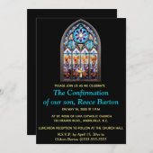 Invitation Editable Religious Event Stained Glass Window (Devant / Derrière)