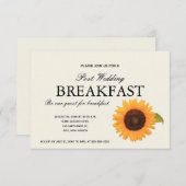 Invitation Editable Rustic Sunflower Breakfast (Devant / Derrière)