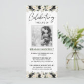 Invitation Editable Somber Digital Floral Funeral Evite (Debout devant)