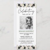 Invitation Editable Somber Digital Floral Funeral Evite (Devant)