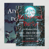 Invitation Editable Spooky Template (Devant / Derrière)