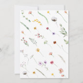 Invitation Editable Un Baby shower Un Peu Fleur sauvage (Dos)