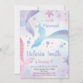 Invitation Editable Under the Sea Party Card for Girls (Devant)