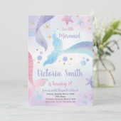 Invitation Editable Under the Sea Party Card for Girls (Debout devant)