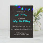 Invitation Editable Under the Stars Anniversaire (Debout devant)