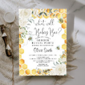 Invitation Editable What Will Babies Bee Gender Reveal Party