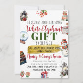 Invitation ÉDITABLE White Elephant (Devant)