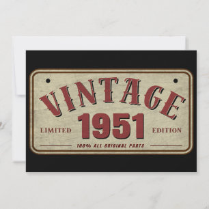 Invitation Édition limitée de 1951, toutes les pièces d'origi
