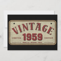 Édition limitée vintage 1959 avec toutes les pièce