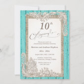 Invitation Édition vintage 10 ans d'anniversaire (Devant)