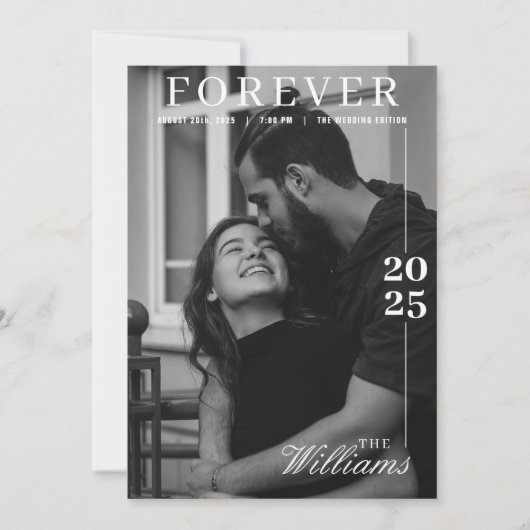 Invitation Editorial Calendrier magazine mariage enregistrer  (Devant)