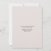 Invitation Éditorial de mode moderne pour anniversaire (Dos)