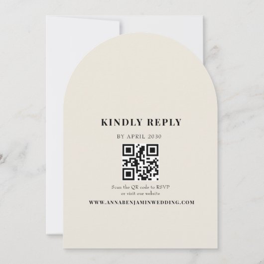 Invitation Editorial Ivory Photo Wedding (Dos)