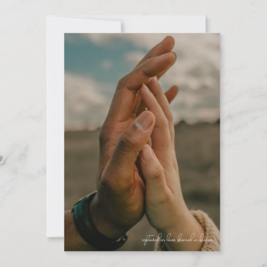 Invitation Éditorial Magazine Couverture Mariage Enregistrer (Dos)