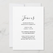 Invitation Éditorial Moderne 2025 Grad 1-Photo Graduation (Dos)