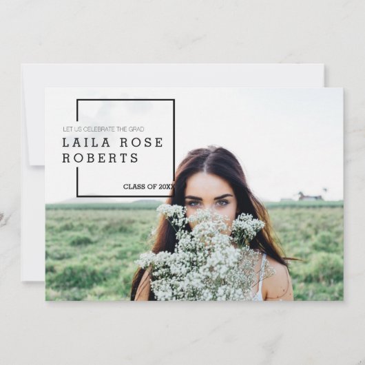 Invitation Éditorial moderne | Célébration des diplômes (Devant)
