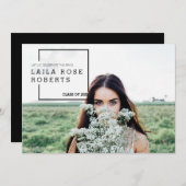 Invitation Éditorial moderne | Célébration des diplômes (Devant / Derrière)